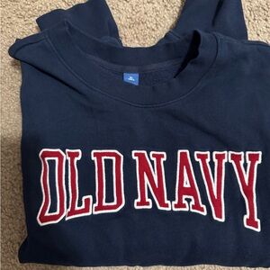 Old Navy Navy Sweatshirt with Red Lettering